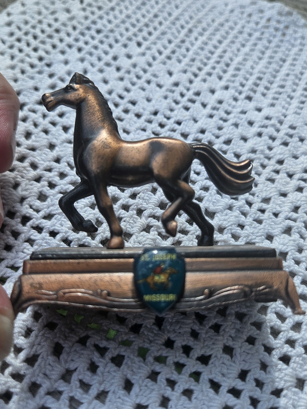 Vintage Die-cast Metal or Copper-finished Horse Pencil Sharpener